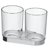 LINDO Porte-verre double, verre Tritan incassable sans BPA - Accessoires sanitaires