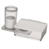 LIV Hygiene-Utensilienbox + Feuchttücherbox - Sanitäraccessoires