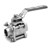 I.RBIBWC - 3 pieces ball valves FULL BORE BW / BW LOCKABLE NP64 <2264> ND50 - NP40 > ND50 Stainless steel 316