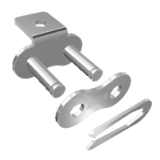 Spinki łańcuchowe standardowe z zabierakiem A1 jednorzędowe DIN 8187
