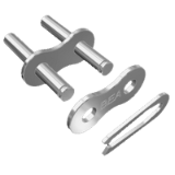Spinki łańcuchowe standardowe z jednostronnie przedłużonymi bolcami jednorzędowe  DIN 8187
