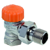 R10..20EQ - Two-way valve with right-angled throughput with flow rate control