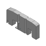 SS0700-10A-1 - Base apilable para montaje de bloque de tipo Plug-in: Conjunto de placa ciega