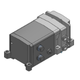 SS0750-S-BASE - Base apilable para montaje de bloque de tipo Plug-in: Sistema de transmisión en serie EX250 (para entrada/salida)