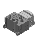 SS0750-S-BASE - Base apilable para montaje de bloque de tipo Plug-in: EX600 Sistema de transmisión en serie (para entrada/salida) (sistema de bus de campo)