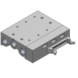 SS5X7-20P - Electroválvulas de 5 vías / Montaje en bloque / Montaje individual / Cable plano