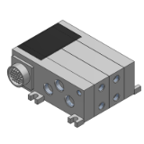 VV5FS3-01C - 5 Port Solenoid Valve / Base Mounted / Plug-in - with multi-connector