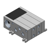 VV5FS3-01T - 5 Port Solenoid Valve / Base Mounted / Plug-in - with terminal block