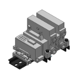 VV5Q11-SB - Mehrfachanschlussplatte mit interner Verdrahtung, Flanschversion: Für serielles Übermittlungssystem in Gatewayausführung EX510