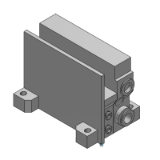 VV5Q21-SD - Mehrfachanschlussplatte mit interner Verdrahtung, Flanschversion: Für EX240 integrierte Ausführung (I/O) Serielle Datenübermittlung