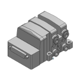 VQC1000-F - Montaje en placa base / Unidad tipo plug-in: Multiconector sub-D