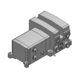 VQC2000-S - Unità plug-in montata su base: Trasmissione seriale:EX250 Tipo integrato (I/O)
