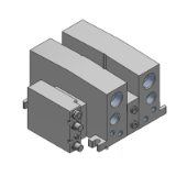 VV5QC41-S-BASE - Base Mounted Plug-in Unit: Serial Transmission:EX260 Integrated Type (For Output)/Base