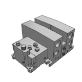 VV5QC41-S-BASE - Base Mounted Plug-in Manifold: For EX600 Integrated-type (I/O) Serial Transmission System/Base