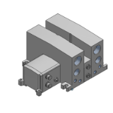 VV5QC41-S-BASE - Base Mounted Plug-in Manifold: For EX250 Integrated-type (I/O) Serial Transmission System/Base