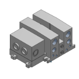 VV5QC41-S-BASE - Base Mounted Plug-in Manifold: For EX126 Integrated-type (Output) Serial Transmission System/Base