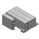 VV5QC51-S-BASE - Mehrfachanschlussplatte mit interner Verdrahtung, Flanschversion: Für EX260 integrierte Ausführung (Ausgang) Serielle Datenübermittlung/Basis