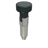 22120 (simple finish, with knob and locking) - Index Plungers (With snap lock, Steel, SUS303)