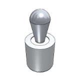 22150 (smooth, Steel pin) - 侧向式定位柱 (嵌入型 铝)