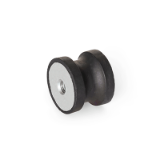 GN 356.3 - Vibration Isolation Mounts, Rubber, Hourglass Type, with Stainless Steel Components, with 2 Tapped Holes