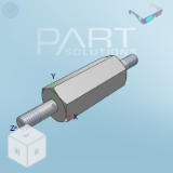 RBJ41_46 - Hexagonal strut¡¤Step Type¡¤Standard Type with Male Thread at Both Ends