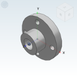 GAE51_62 - Flange type guide shaft support Thicken Guide type Mounting hole through hole