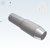 YBY61_78 - Locating pin, large head taper angle type, external thread type. P size specified type