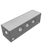 kac21 - Connecting block for air pressure, I-shape, end face penetration, and spacing type