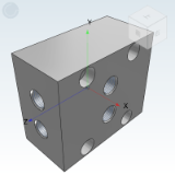 kac31_32 - Connecting block for air pressure - I-shaped end face through double diameter