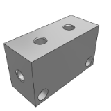 kaf01 - Connecting block for air pressure ?¡è I-shaped ?¡è End face does not penetrate ?¡è Screw diameter selection type