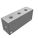 kap11 - Connecting block for air pressure, cross shape, end face penetration, and fixed pitch type