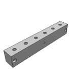 KDP01_21 - Connection block for oil pressure/water pressure, cross shape, end face, no hole, and fixed pitch type