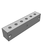 KDP51_52 - Connecting block for oil pressure/water pressure, cross shape, end face, no hole, spacing type