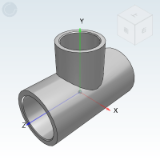 BMS17_20 - Industrial thermoplastic pipe fittings DIN standard Reducer tee/equal diameter tee