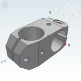 BWL11 - Octagon grab accessories/Round pipe connection type/Two corner type/Connector