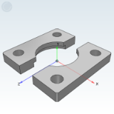 FHK53 - Flange for high load nitrogen spring, foot mounting/base mounting/body mounting, standard