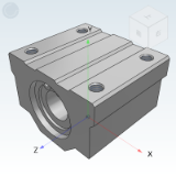 J-OBK61 - Aluminum plastic sliding bearing seat (single piece)/closed/Precision