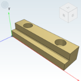 OBJ31 - L-shaped copper alloy of oil-free linear slide plate