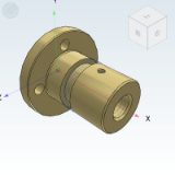 LJR81_82 - 30 degree trapezoidal screw with clearance reduction nuts, round flange type