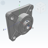 J-BDR - Bearings with housings, with square housings, outer spherical ball bearings, casting type, standard type