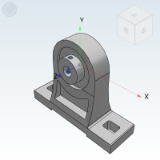 T-BDB15 - Pedestal bearing / vertical pedestal outer spherical bearing with high center / cast shape