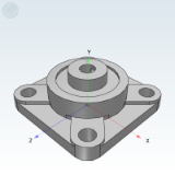 UCF201_318-FKB - FKB bearing with seat, cast shape, square seat outer spherical ball bearing