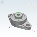 UCFL201_212-FKB - FKB bearing with seat, cast type, diamond seat outer spherical ball bearing