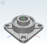 UCFX08_14-ASAHI - ASAHI Mounted Bearing,Medium-Sized Square Seat Outer Spherical Ball Bearing,Cast Type