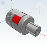 DEP21 - Spindle coupling/Clamp with screw at one end The other end is fixed by bushing/Quincunx style