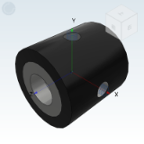 E-QAH24_27 - Economical Conveyor Roller With Threaded Hole Type Straight Column Type With Liner