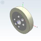 QBC07_08 - Roller/straight column/with lining/with through-hole type