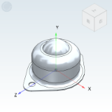 QDA10_12 - Steel Ball Transfer Medium Duty / Heavy Duty Flange Type