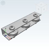 QJQ31_53 - U-shaped roller strip/rubber coating/not covered with glue/turning wheel type/Stamped wheel type