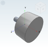 NHE04_31 - Rubber shock absorber, External thread at one end